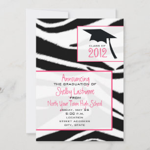 Invitación 2012 de la graduación del estampado de
