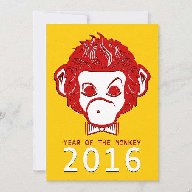 Invitación 2016 año del mono (bowtie) (Anverso)