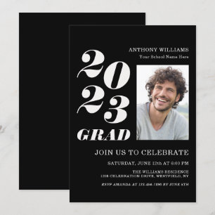 Invitación 2021 Gran Fiesta negrita texto en negro con tu fot