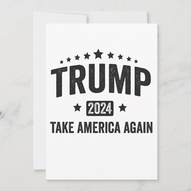 Invitación 2024 Trump Vuelve a Tomar América Patriótico Ameri (Anverso)