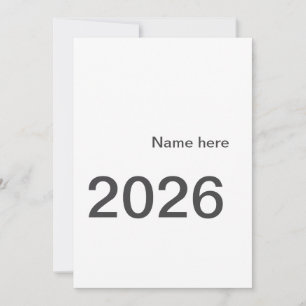 Invitación 2026 2027 2028 nombre título aquí año letra negrit