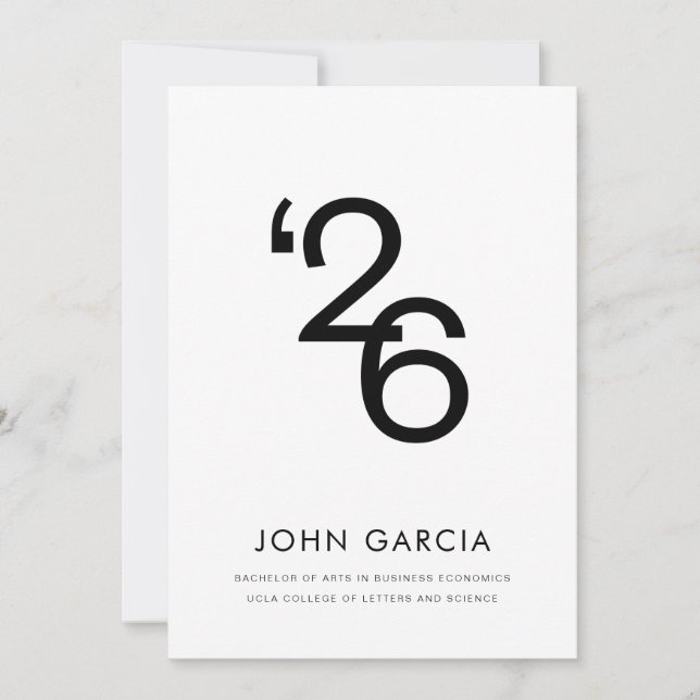 Invitación 2026 Modern Graduation Announcements (Anverso)