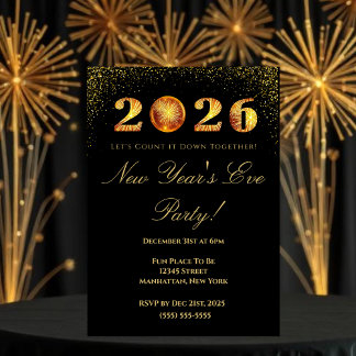 Invitación 2026 New Year's Eve Party