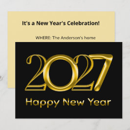 Invitación 2027 Feliz Año Nuevo