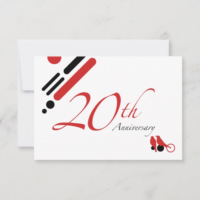 Invitación 20.º aniversario (aves mod) (Anverso)