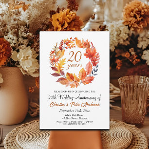 Invitación 20.º Aniversario del Boda de la Caída Floral de Ga