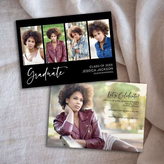 Invitación 20XX Graduate Multi-Photo Open House (Subido por el creador)