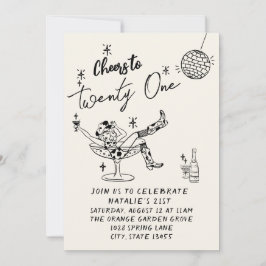 Invitación 21.ª Cowgirl Coastal Photo Birthday