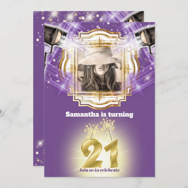 Invitación 21.ª estrella de cine de fotos de personajes VIP d (Anverso / Reverso)