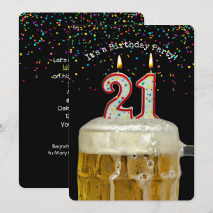 Invitación 21.ª Fiesta de Cervezas de Cumpleaños