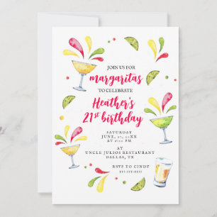Invitación 21.ª fiesta de cumpleaños de Margarita