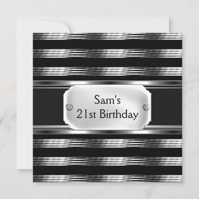 Invitación 21.ª Fiesta de cumpleaños hombres de plata Metaliz (Anverso)