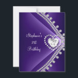 Invitación 21.ª Fiesta de cumpleaños Morple Heart Diamond Jew<br><div class="desc">21.ª Fiesta de Cumpleaños Joya de Diamante de Corazón Púrpura. Invitación a fiesta de celebración. Personalizar con sus propios detalles. Fabulosos eventos elegantes para Chicas, Fiestas invitados para todas las edades, sólo personalizar a la edad que usted quiere! Invitaciones para fiestas de cumpleaños 13, invitaciones para fiestas de cumpleaños 14,...</div>