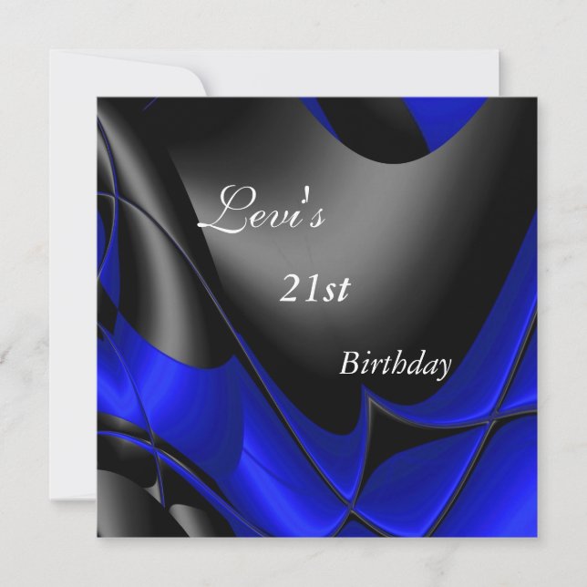 Invitación 21.ª Fiesta de cumpleaños Resumen de los hombres d (Anverso)