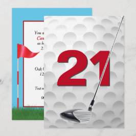 Invitación 21.ª Fiesta Temática del Golf de Cumpleaños