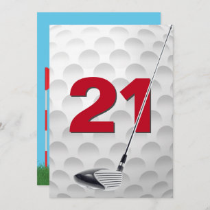 Invitación 21.ª Fiesta Temática del Golf de Cumpleaños