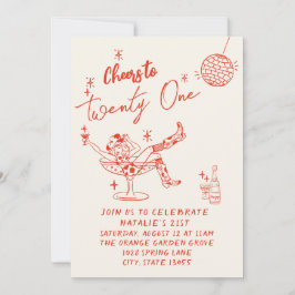 Invitación 21.ª Fotomía Costera De Chicas De Mano Roja Cumple