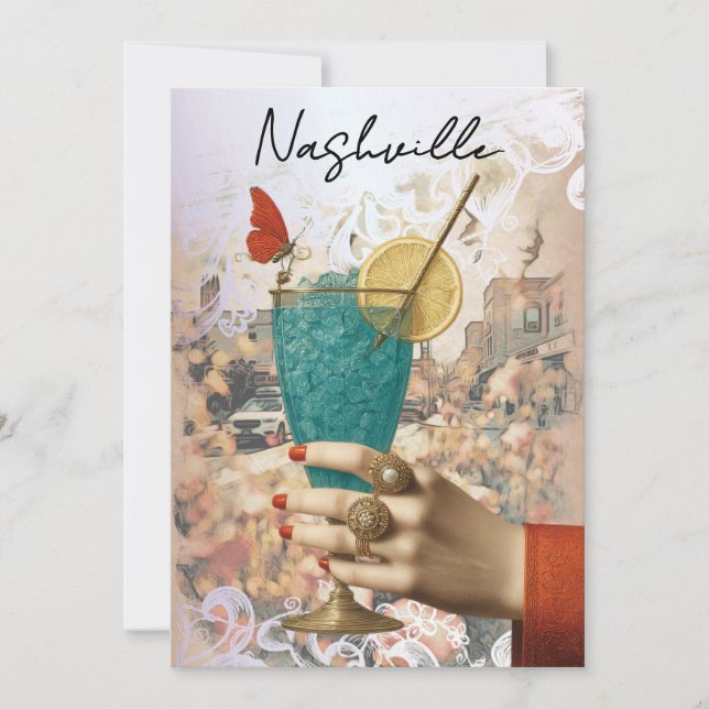 Invitación *~*  21 A101 Cóctel FOTO Nashville DESPEDIDA DE SO (Anverso)