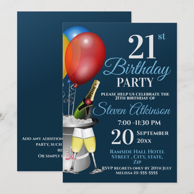 Invitación 21 Aniversario del Fiesta del Vino esparcido (Anverso / Reverso)