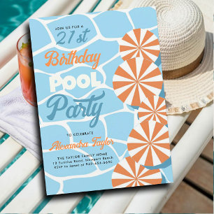 Invitación 21 Ideas de Cumpleaños piscina de verano Fiestas U