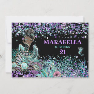 Invitación *~* 21 Sirenita mágica bajo el cumpleaños del mar