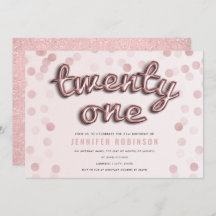 21ro cumpleaños del oro de Rubor del purpurina