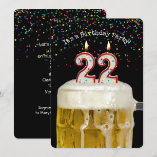 Invitación 22.ª Fiesta de Cervezas de Cumpleaños