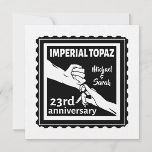 Invitación 23.º aniversario boda Topaz Imperial