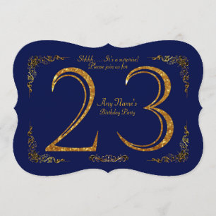 Invitación 23ro, Gatsby de la fiesta de cumpleaños 23ro,