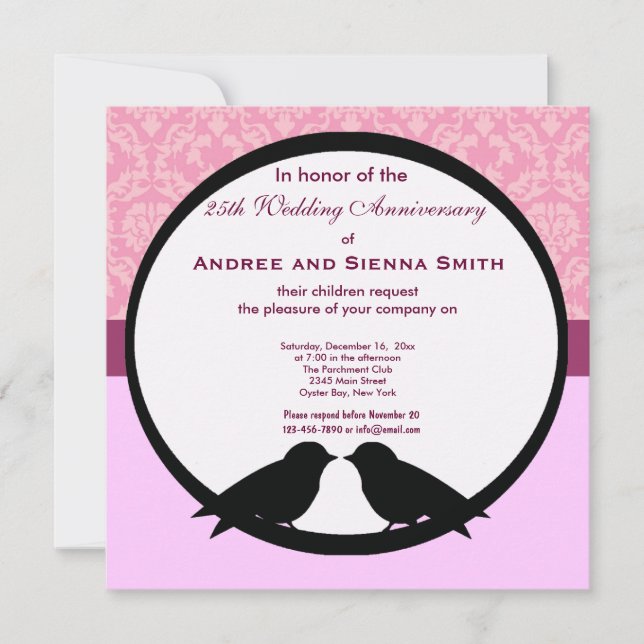 Invitación 25º Aniversario de Boda (Anverso)