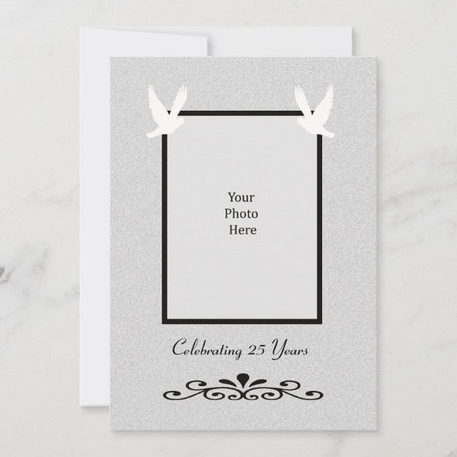 Invitación 25º Aniversario de Boda de Plata (Anverso)