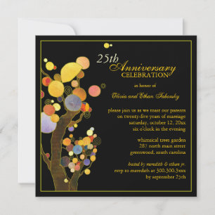 Invitación 25º Aniversario de Bodas de Plata de Love Trees