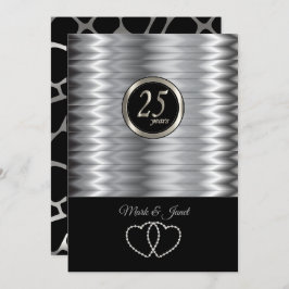 Invitación 25º Aniversario de Plata - Patrón de Jirafa