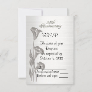 Invitación 25º aniversario del Boda RSVP