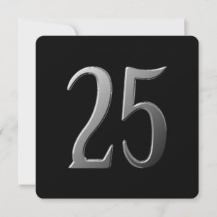Invitación 25º aniversario información sobre la parte trasera