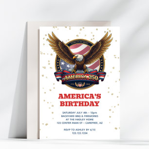 Invitación 250º Aniversario Cumpleaños USA