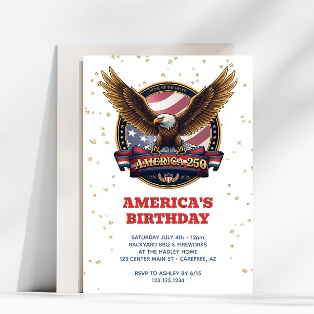 Invitación 250º Aniversario Cumpleaños USA (Subido por el creador)