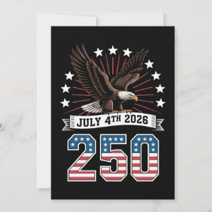 Invitación 250º Aniversario Patriótico 4 De Julio 1776 2026