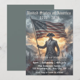 Invitación 250.º Aniversario Histórico de EE. UU.