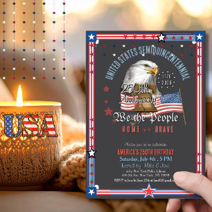 Invitación 250 Aniversario EE. UU. Nosotros el Pueblo  Águila