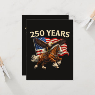 Invitación 250 Aniversario Estados Unidos Caballo Águila Occi