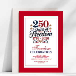 Invitación 250 Aniversario Fiesta de la Libertad de EE. UU.