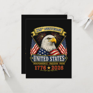 Invitación 250 Aniversario USA 4 de julio Patriótico