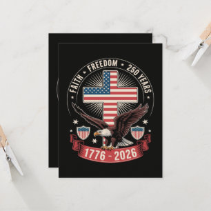 Invitación 250 Aniversario USA Fe Libertad 4 de Julio