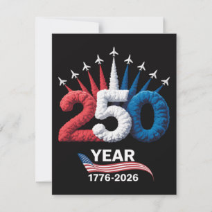 Invitación 250 Aniversario USA Patriótico 250 Años