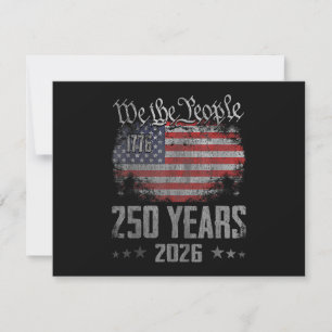 Invitación 250 años 250 aniversario americano EE. UU. patriót