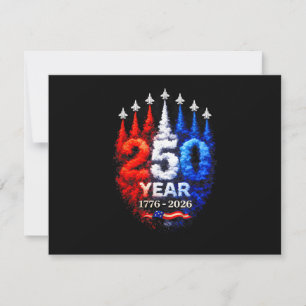 Invitación 250 Años Americano 1776 2026 250º USA Patriótico 4