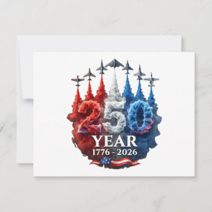 Invitación 250 años americano 250 aniversario USA patriótico 