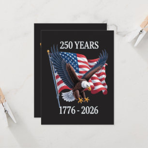 Invitación 250 Años Aniversario Estados Unidos Bandera Americ