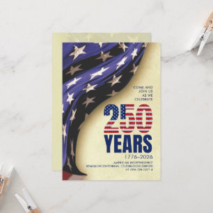 Invitación 250 Años Cumpleaños de la Independencia de Estados